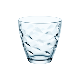 Bormioli Rocco 1662017 Flora - Set di 6 acqua in vetro di colore blu, 26 cl