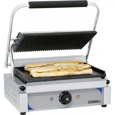 Casselin - Grill panini con piastre rigate e lisce