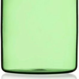 Bicchiere Tumbler Verde | Collezione Cilindro Extra Light Colore | 31 cl | Vetro Borosilicato | Fatto a Mano