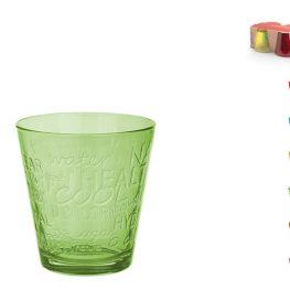 Confezione 6 bicchieri citypop in vetro colori soft assortiti