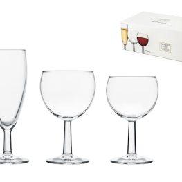 Servizio 18 calici banquet in vetro trasparente