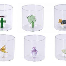 bicchiere vetro con figura in 3D 36cl 6modelli a vostra scelta