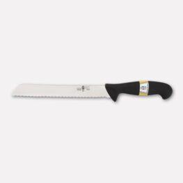 Coltello per pane con manico in nylon, lama inox 21 cm