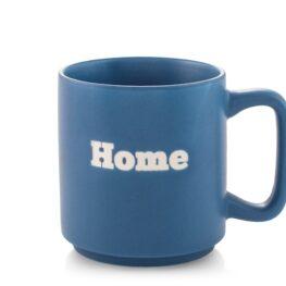 Tazza in Ceramica blue con Scritta "Home" – Capacità 320 cc