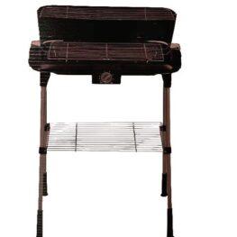 Barbecue regolabile - con griglia scaldavivande e griglia cromata - nero Staylux 2200w