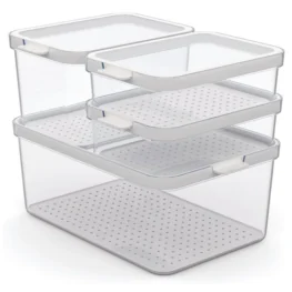 Set 4 contenitori Cauma trasparenti 2x1,2L -  1x2,15L - 1x4,65L