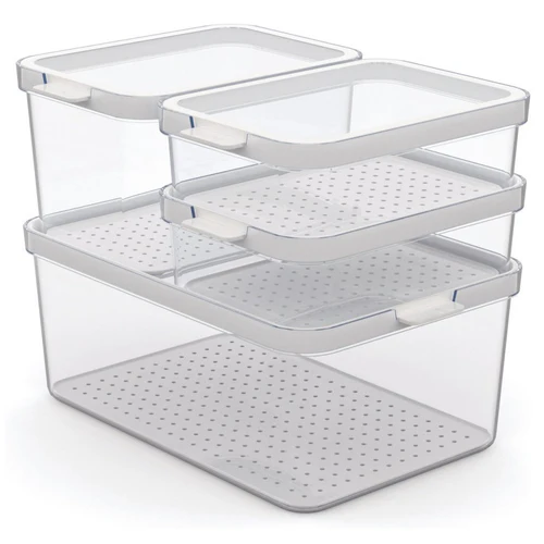 Set 4 contenitori Cauma trasparenti 2x1,2L - 1x2,15L - 1x4,65L