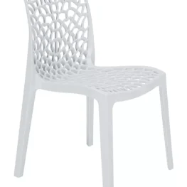 GRAND SOLEIL S6316B Grandsoleil Upon Gruvyer Sedia impilabile, in Polipropilene, Bianco, 51 x 52 x 81 cm, White, 51 x 52 x 81 cm