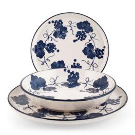 servizio 18 piatti provence in stoneware decorato