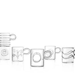 Set 6 tazzine caffè Decò Trasparente