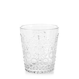 Set sei bicchiere garden in vetro lavorato trasparente cl 35.