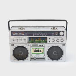 Lunch Box Metallico Retro Ghetto Blaster con Animazione Lenticolare