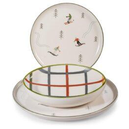 Servizio Tavola 18 pz Natalizio Ski Holiday