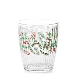 Set 3 bicchieri wildberry in vetro decorato cl 34